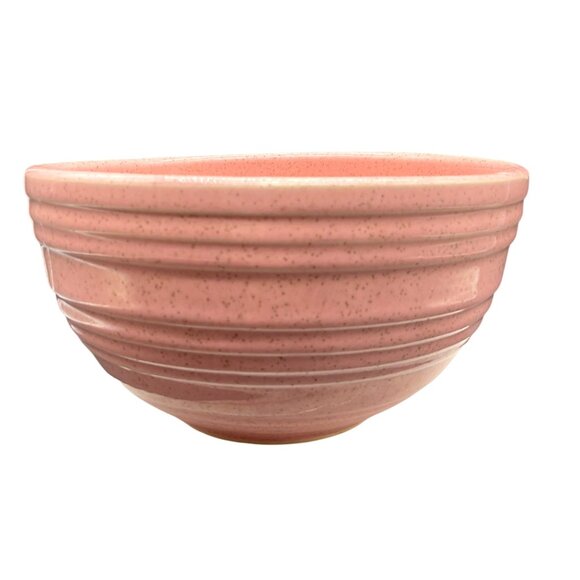 Vtg McCoy Pink Speckled Cereal Berry or Ice Cream Bowl Made in USA 3.25"H x 6"D - Picture 6 of 7